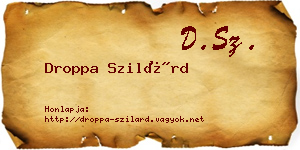 Droppa Szilárd névjegykártya